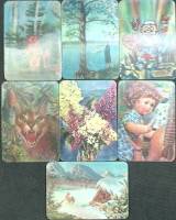 Набор стерео-календарей 7 шт., эксперимент. з-д Москва, СССР, 1979-1982 гг. (сост. на фото)