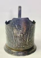 Подстаканник мельхиор кольчугино девушка СССР