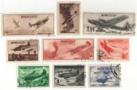 1945-43-51 Серия Набор марок 9 шт СССР  Советские самолёты Великой Отечественной войны II Θ