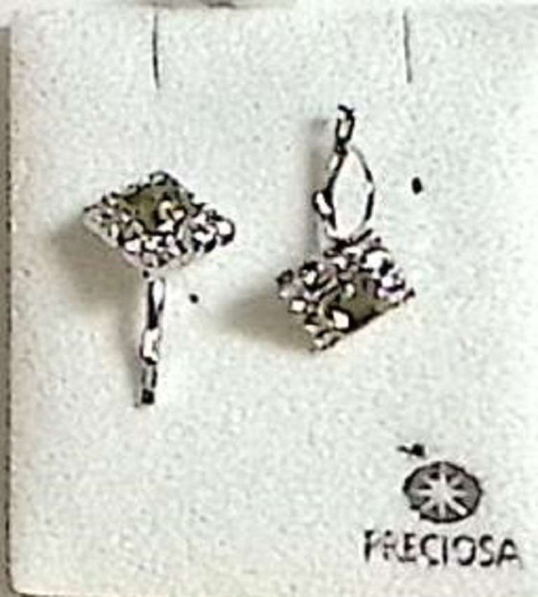 Серьги, нерж. сталь, кристаллы, Чехия, новые