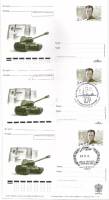 2008-185 Почтовая карточка Россия Ж.Я. Котин 100 лет со дня рождения   3 шт   Разн виды гашения