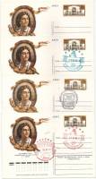 1978-072 Почтовая карточка СССР Ф.Г. Волков 250 лет со дня рождения  4 шт ,  С гашением и без