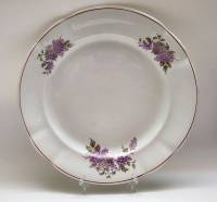 Блюдо начало 20 века фарфор Foreign made круглое большое сирень
