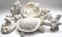 Фигурки статуэтки гипсовые 10 шт Ангел,кошки, собаки, лошадь, лягушки,овечка,черепаха,