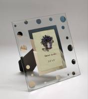 Фоторамка настольная стекло с зеркальным декором для фото 9 х 13 см новая в коробке