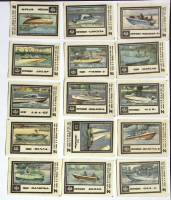 Набор спичечных этикеток "Водный транспорт", 15 шт, СССР (сост. на фото)