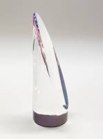 Сувенир Геом усеченный цилиндр кристалл прозрачный цветной хрусталь Австрия новый в коробке 15 см