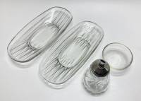 Набор посуды стекло: сахарница, розетка, селёдочницы 2 шт