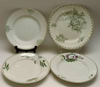 Тарелки 4 шт столовые Foreign made Конаково Экспортный фарфор СССР 1920-1930-е 