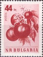 (1958-034) Марка Болгария "Томаты" Перф греб 13   Стандартный выпуск. Овощи II Θ