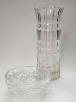 Ваза 21 см и конфетница 11 х 5 см хрусталь СССР