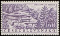 (1958-033) Марка Чехословакия "Тренчьянске Теплице"    Чехословацкие Спа II Θ