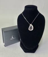 Подвеска на цепочке серебро 925 пр 8 гр цирконий Preciosa Чехия в подарочной коробке