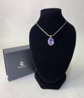 Подвеска на цепочке серебро 925 пр 8,4 гр цирконий Preciosa Чехия в подарочной коробке