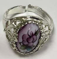 Перстень "Финифть", серебрение (сост. на фото)