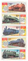 1986-080-84 Серия Набор марок 5 шт СССР 4 5 10 20 30 коп  Паровозы-памятники III O